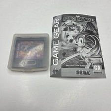 Sega Game Gear Sonic Spinball Video Game Cartridge Manual Case Vintage