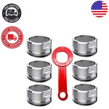 6PCS Brass Faucet Aerator Set for Kitchen Bathroom - Built-in Water Filter