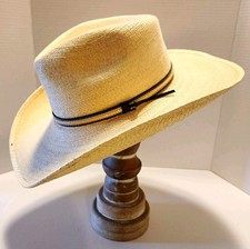 Stetson Sawmill Palm Leaf Cowboy Hat Men's Size Medium Straw Western Mexico