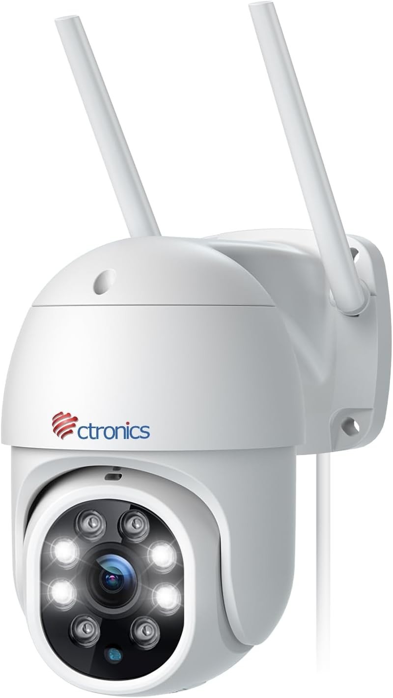 Caméra 4MP extérieure Ctronics de surveillance blanche connectée - 2