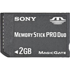 Sony 2 GB Memory Stick Pro Duo Memory Card MSX-M2GS PSP Very Good 0Z