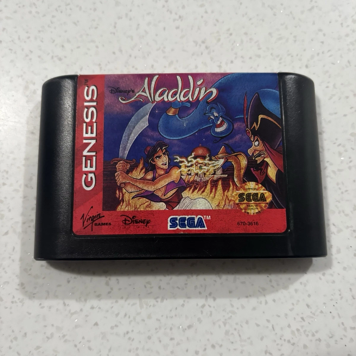 Jeu Sega Mega Drive - Aladdin - Bon État (Sans Notice)