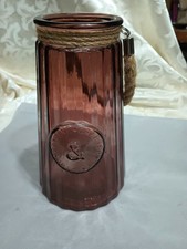 Genuine And Crafted Original DPS Industries Colored Glass Jar With Rope Handle.