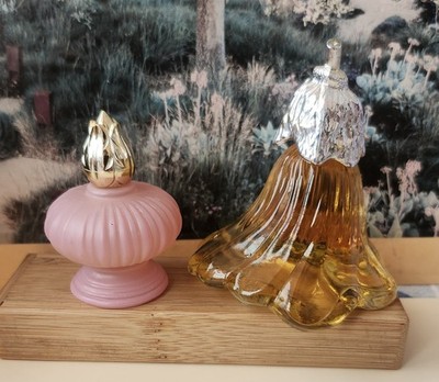 Lot of 2:  Petti-Fleur Flower Elusive Cologne. Flower bottle & pink. perfume
