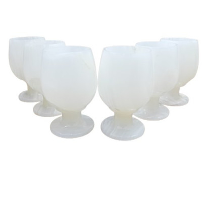 Onyx Weinglas 6er Set - Handgefertigte Pakistanische Marmor Weingläser | Elegant H