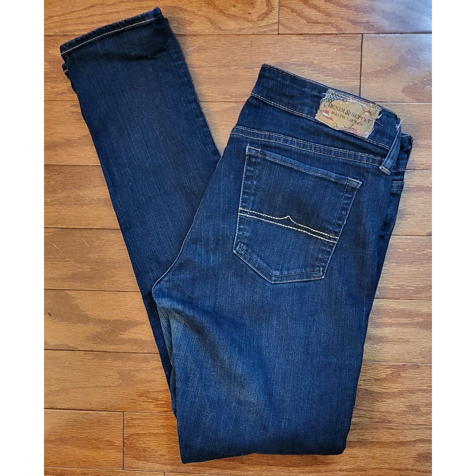 Ralph Lauren Denim & Supply Skinny Jeans 30x32 Washed Denim Slim Fit
