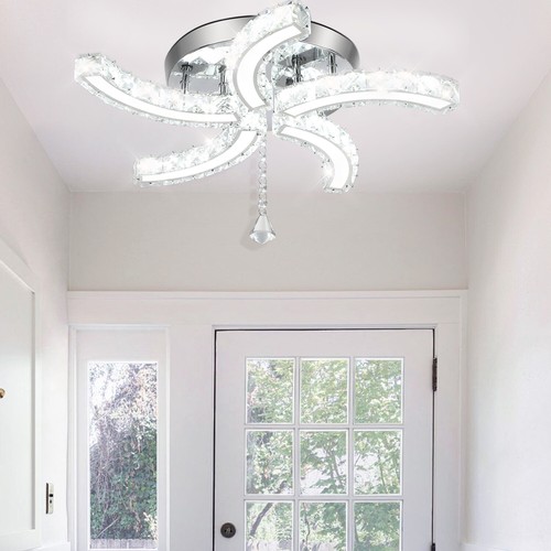 24W LED Kristall Deckenleuchte Kronleuchter Pendelleuchte Deckenlampe Wohnzimmer - Bild 10 von 14