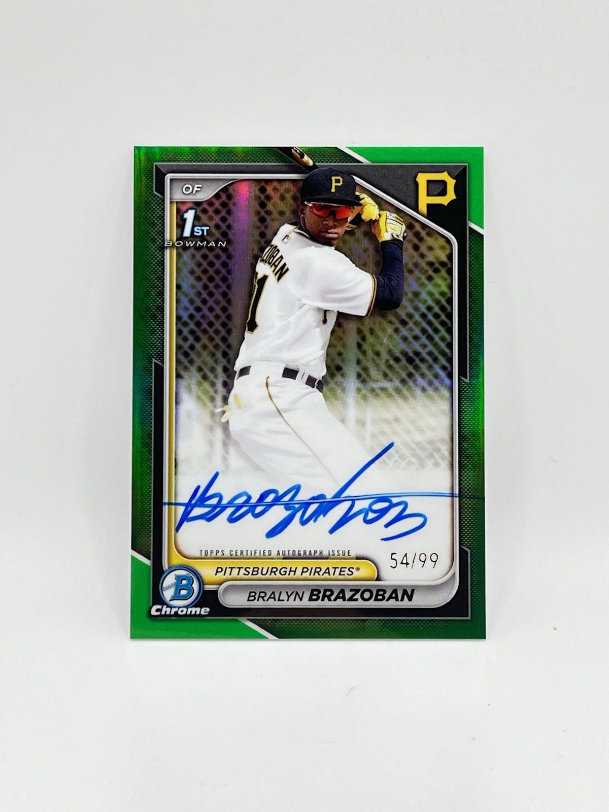 2024 Bowman Chrome Bralyn Brazoban 1st Bowman Auto Green /99 #CPA-BB (MM)