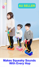 Kids Children Frog Bounce Toy Jumping Soft Pogo Stick Bungee Hopper Jumper Sound