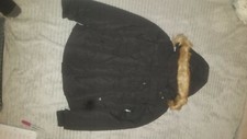 mens medium  black coat with black fur inside