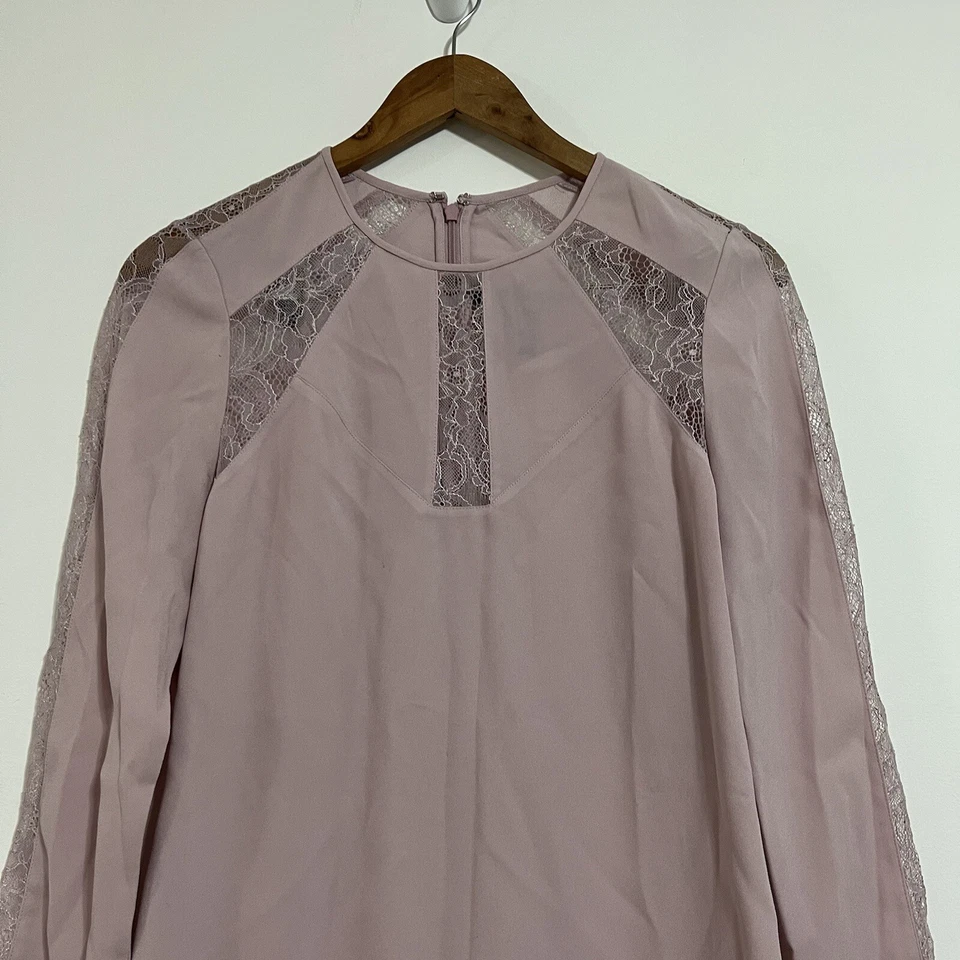 BCBGMAXAZRIA PAYTEN MANGA LARGA ENCAJE INSERCIÓN CAMBIO LMQ61E72/M713 TALLA XXS Foto 3 de 4