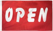 Open Flag 3x5ft We're Open Open Sign Welcome Open Red White Now Open Flag Banner