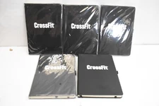Lot of 5 Branded Black Writing Notebook Journal Workout Logs Lined 8.5" x 5.5"