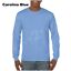 thumbnail 5 - Gildan Cotton Long Sleeve T Shirt Mens Blank Casual Plain Tee Sport 5400