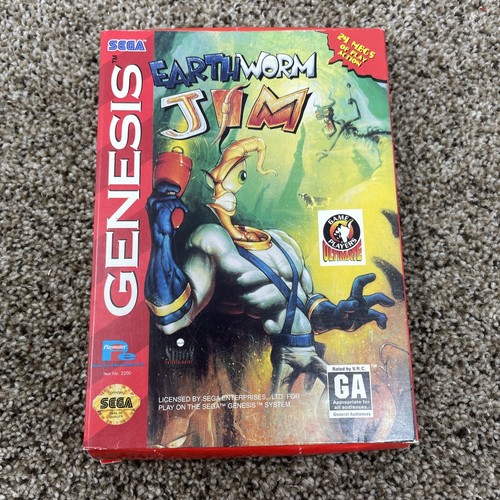 BOX ONLY Earthworm Jim (Sega Genesis, 1994) original box ONLY NO GAME
