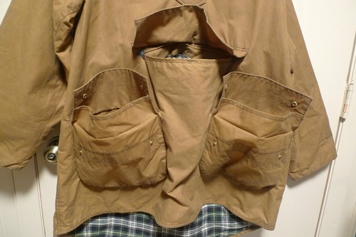 BARBOUR - A60 LONGSHOREMAN WAX COTTON SMOCK -SANDSTONE - MADE@ UK - LARGE- RARE - Picture 10 of 24