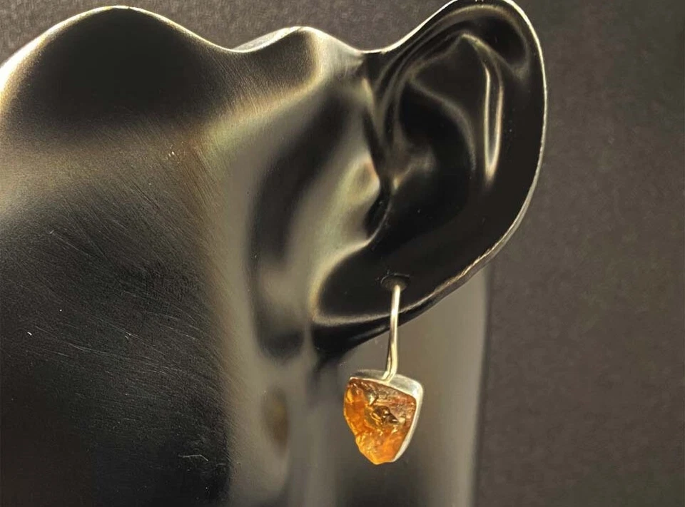 Moda Positano Gioielli - Collezione Zaffiro - OrecchiniAg 925 con Quarzo Citrino - Immagine 3 di 4