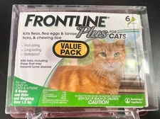 Frontline Plus for CATS over 1.5lbs/8 weeks 6 doses Fleas & Ticks 8404
