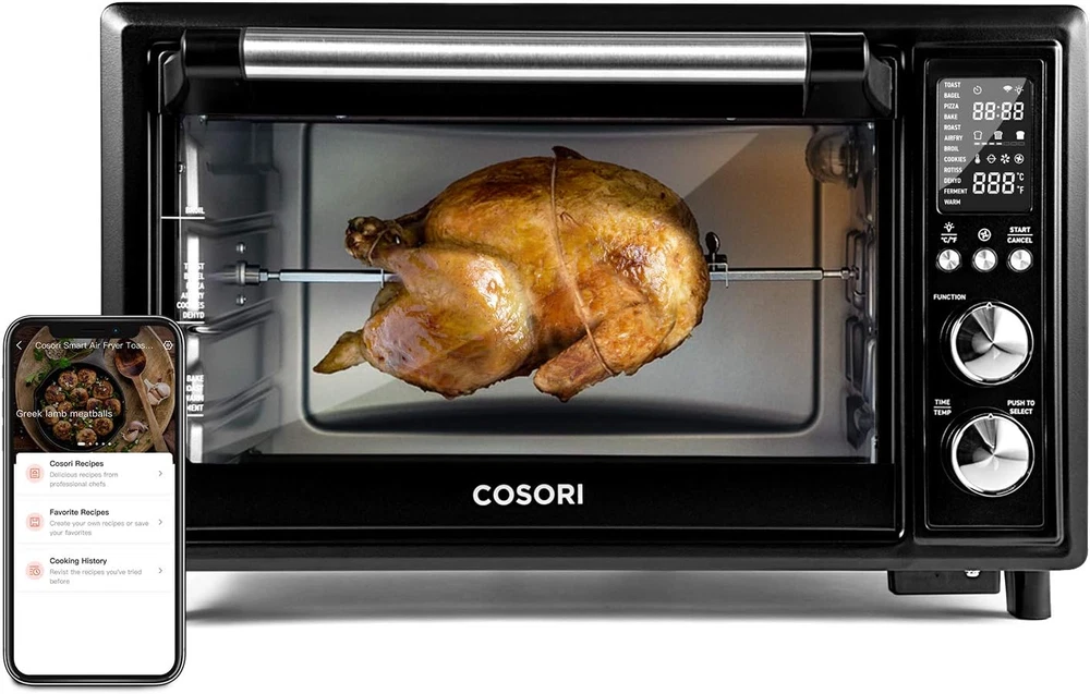 Smart 32Qt 13-in-1 Air Fryer Toaster Oven with App & Voice Control