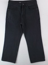 Rocawear Jeans Mens 36x28 Black Relaxed Straight Wide Leg Baggy Streetwear Y2K