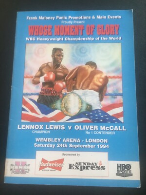 Boxing  : WBC-WM : Lennox Lewis - Oliver McCall ; 24.09.1994 , Programm