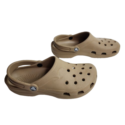 Crocs Unisex Shoes Classic Clogs Slip On Water Shoes Sandals Tan Size M - Picture 4 of 7