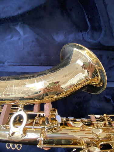 Mint Open Box Chateau CBS-22GL Baritone Saxophone; with Case, Mouthpiece - Picture 11 of 24