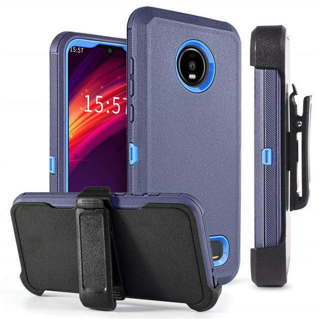 For Motorola Moto Z4/Z4 Play Rugged Belt Clip Phone Case Fit Otterbox