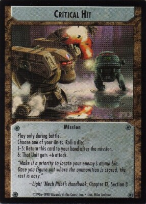 4x Critical Hit - C Ungraded Commander's Edition - Battletech | eBay