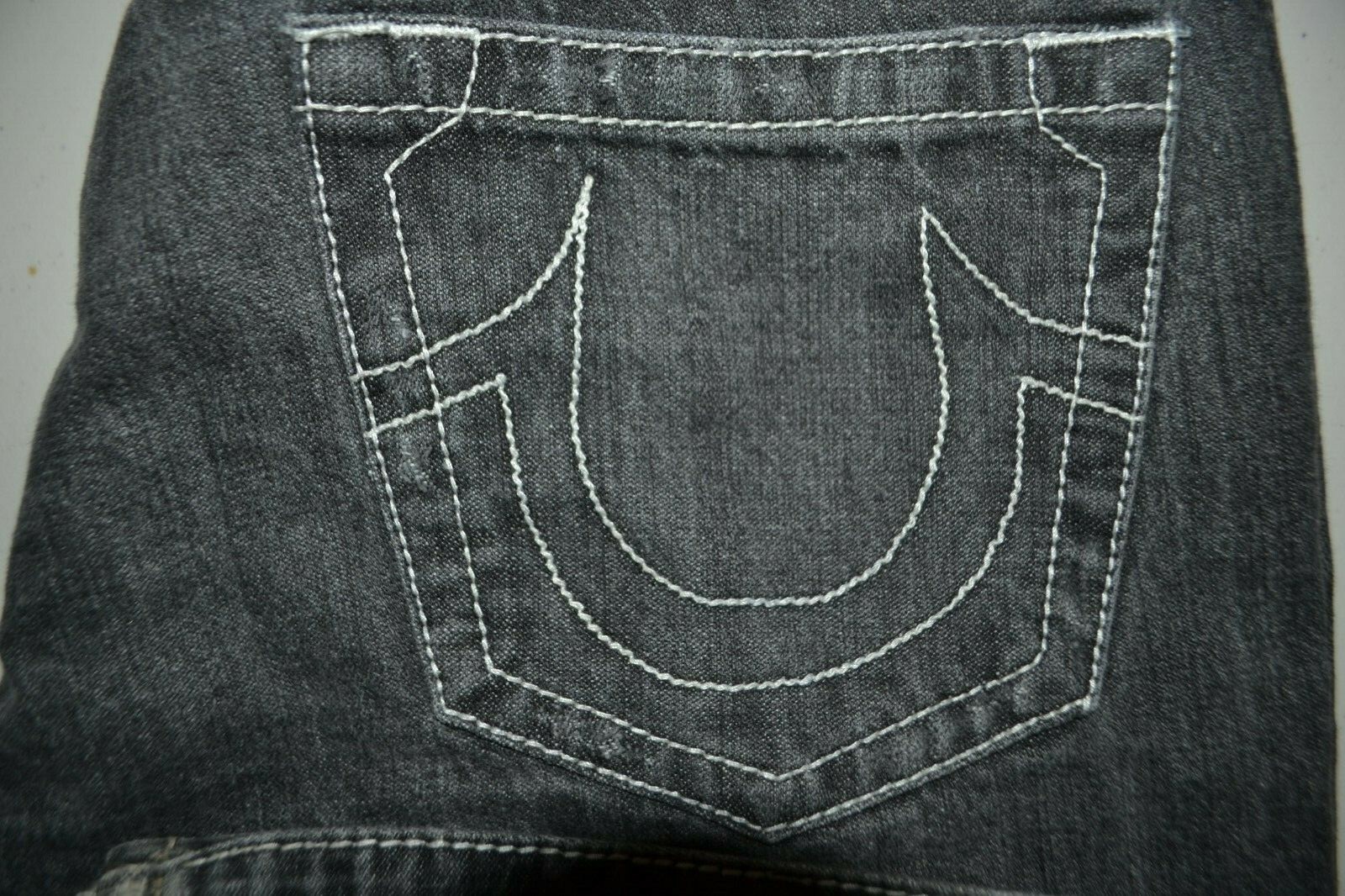 True Religion Women's Bobby Big T Bootcut Rainbow Gray Jeans Sz 31x32 thumbnail 2