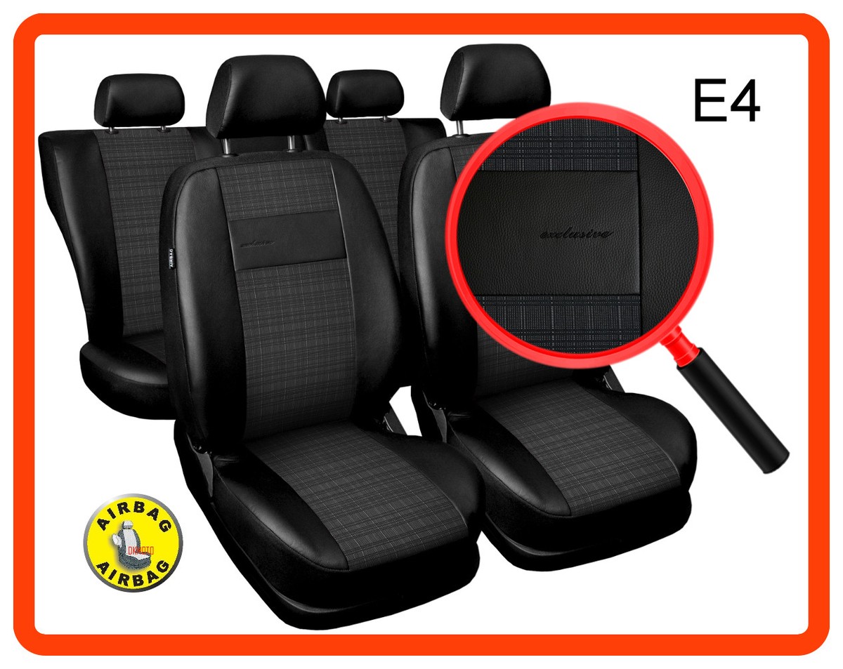 Car seat covers fit BMW Series full set black leatherette