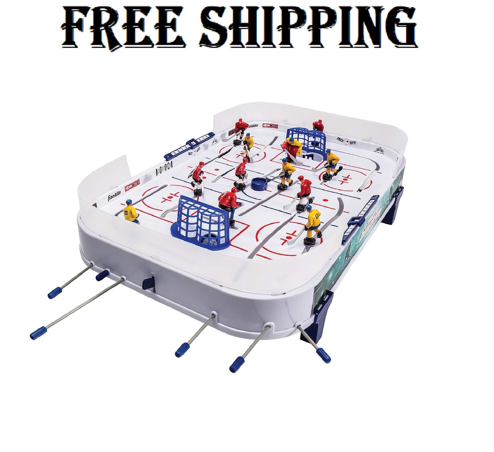 Table Top Rod Hockey Game Set Mini Tabletop Rod Hockey Board Hockey Toy eBay