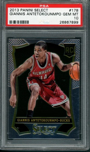 2013 Panini Select #178 Giannis Antetokounmpo RC Rookie PSA 10