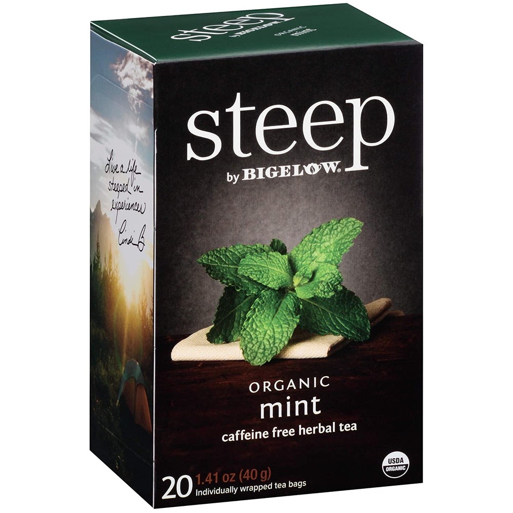 STEEP ORGANIC MINT HERBAL TEA BLEND 20 BAGS NON-GMO KOSHER GLUTEN FREE SPEARMINT