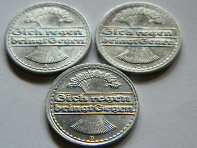 1921 50 Pfennig A/D/(G/F) - Weimar Republic - Germany - G/F doubled mint mark