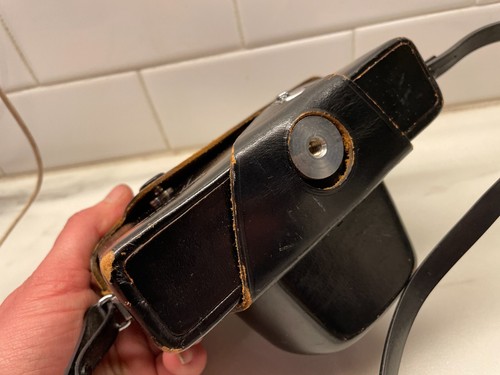Minolta Hi-Matic 9 "Easy Flash" 1960s Camera 45mm Rokkor Lens leather case 55mm - Picture 3 of 22