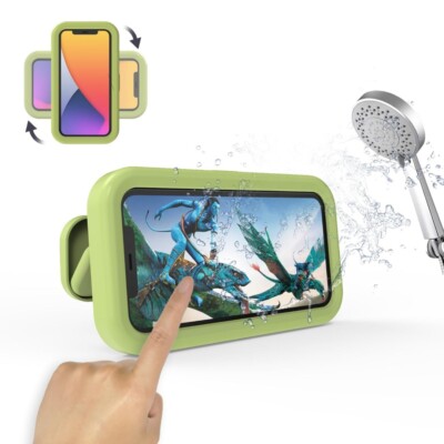 Waterproof Shower Phone Holder360 Rotation Shower Phone Case 4"-6.8" Cell  Phone | eBay