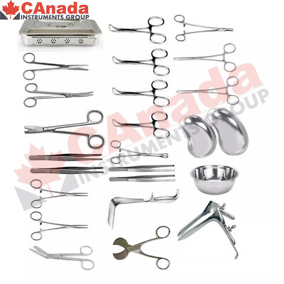 Cesarean Surgical instrument tool set delivery instrument set 25 pcs DS ...