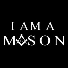 I Am a Mason Square & Compass Masonic Vinyl Decal - White 6 Inch
