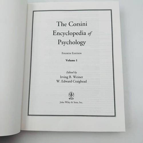 Corsini Encyclopedia of Psychology Vol. 1-4 Complete Set by W. Edward Craighead - Imagen 11 de 15