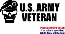 Vinyl Decal Sticker - US Army Veteran 03 Car Truck Bumper Window JDM Fun 7"