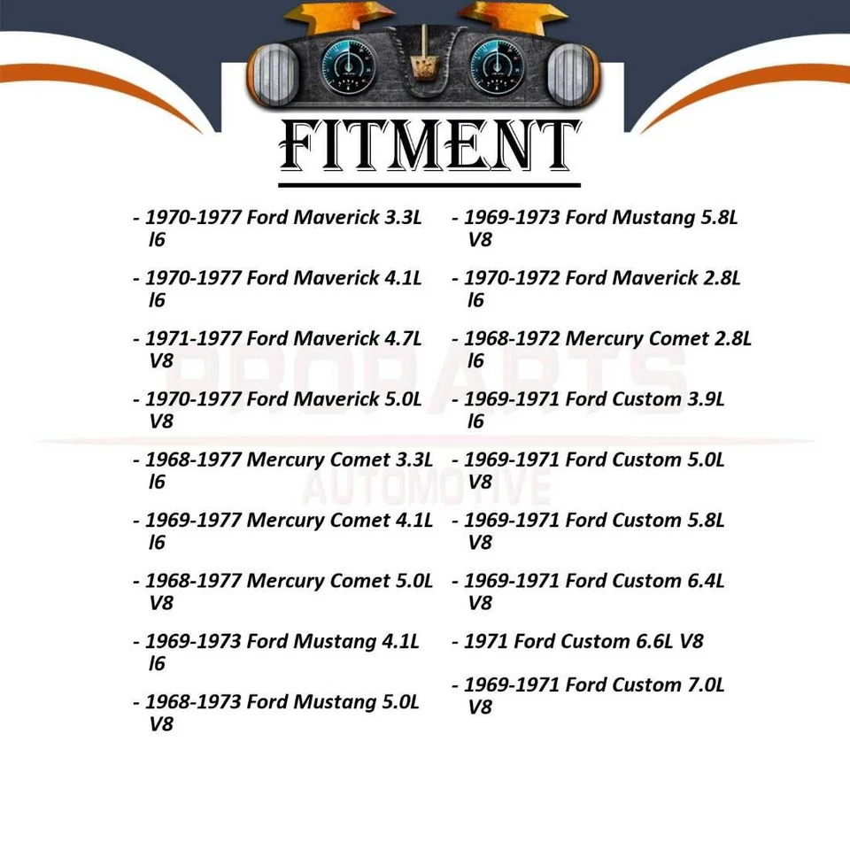2 передних верхних рычага управления Mevotech в сборе для Ford Mustang 1973 1972 1971 1970 - Изображение 2 из 4