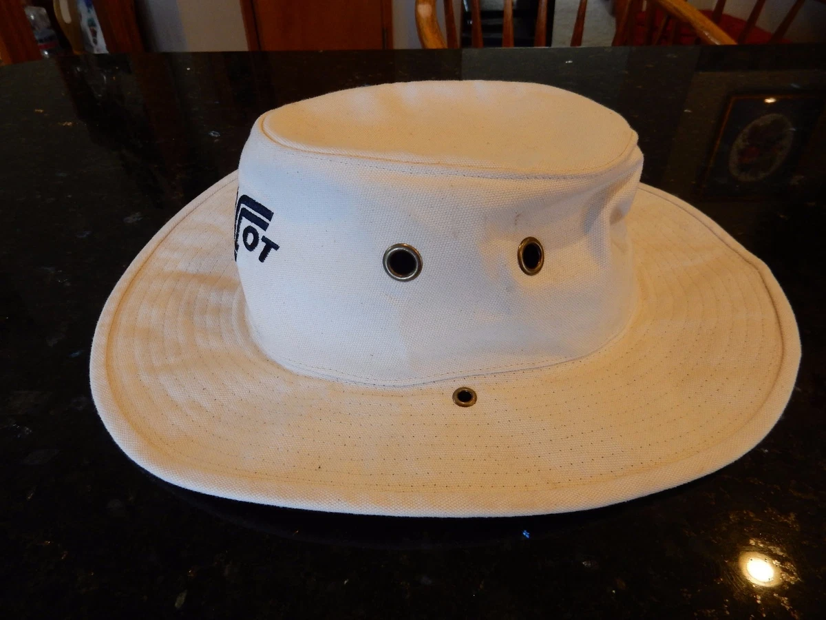 Dorfman Pacific Bucket Floater Hat Beige Sz S M Heavy Cotton