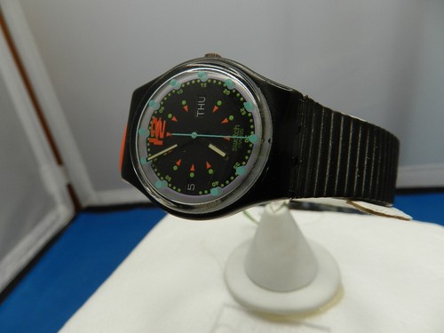 VINTAGE 1992 GENTS SWATCH BATTICUORE GB724 NEW BATTERY - Picture 8 of 9