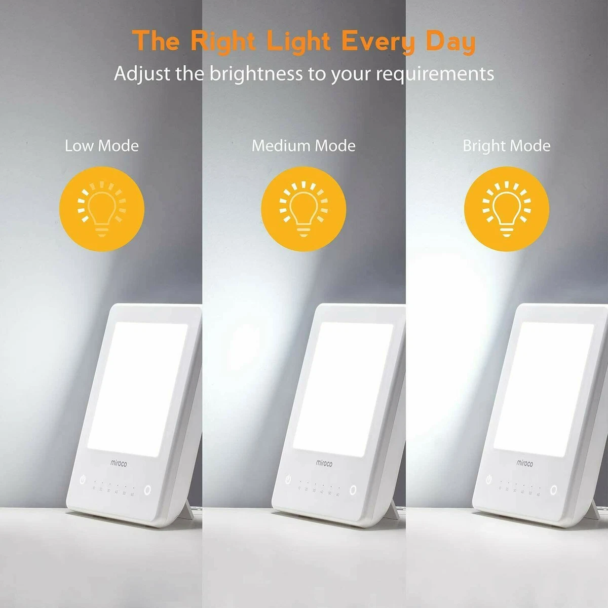 Light therapy lamp miroco uv free 10000 lux brightness deals