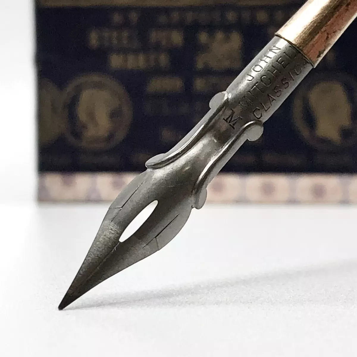 Antique John Mitchell s 688 M CLASSICAL Pen Nib Vtg Calligraphy Dip Pen Nib