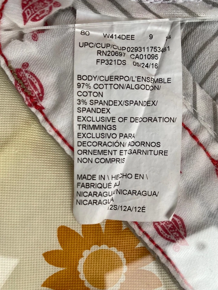 S102 Women's Dickies Subaru Embroidered Tan Uniform Chino Pants - Size 12 Short - Image 3 of 4