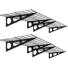 2-Pack 24in-by-70in Floating Wall Shelf Garage Storage Rack Floating Rack 2x6ft