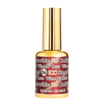 DND  DC 9D Cat Eye soak off gel #06   Wine N  Lust