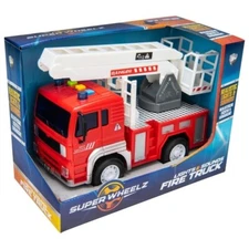 Super Wheelz Small Light and Sounds Fire Engine Friction-Powered Wheels and Fun